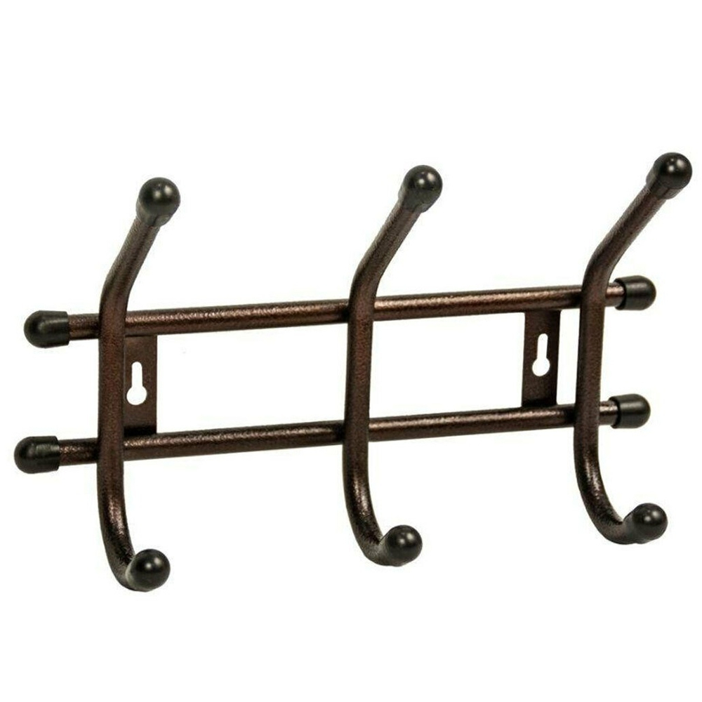 Вешалка настенная "Уют 3" 3 крючка, 260*75*160мм, цвет медный антик