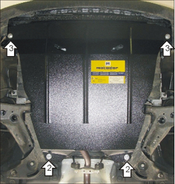 Защита картера двигателя, КПП (2 мм, сталь) для Kia Picanto 2004-2011 Motodor.01026