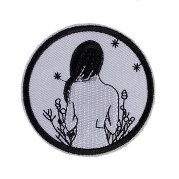 Нашивка термоаппликация на одежду и на рюкзак. Lady, Девушка