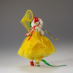 Ёлочная игрушка Жёлтая Клоунесса