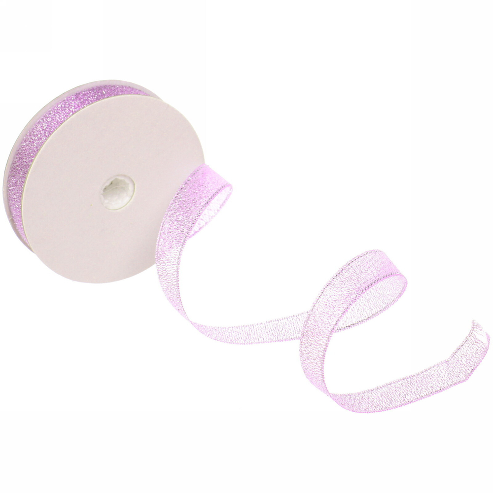 Лента для декорирования «Блеск» 1,2 см, 2,7 м, Розовый