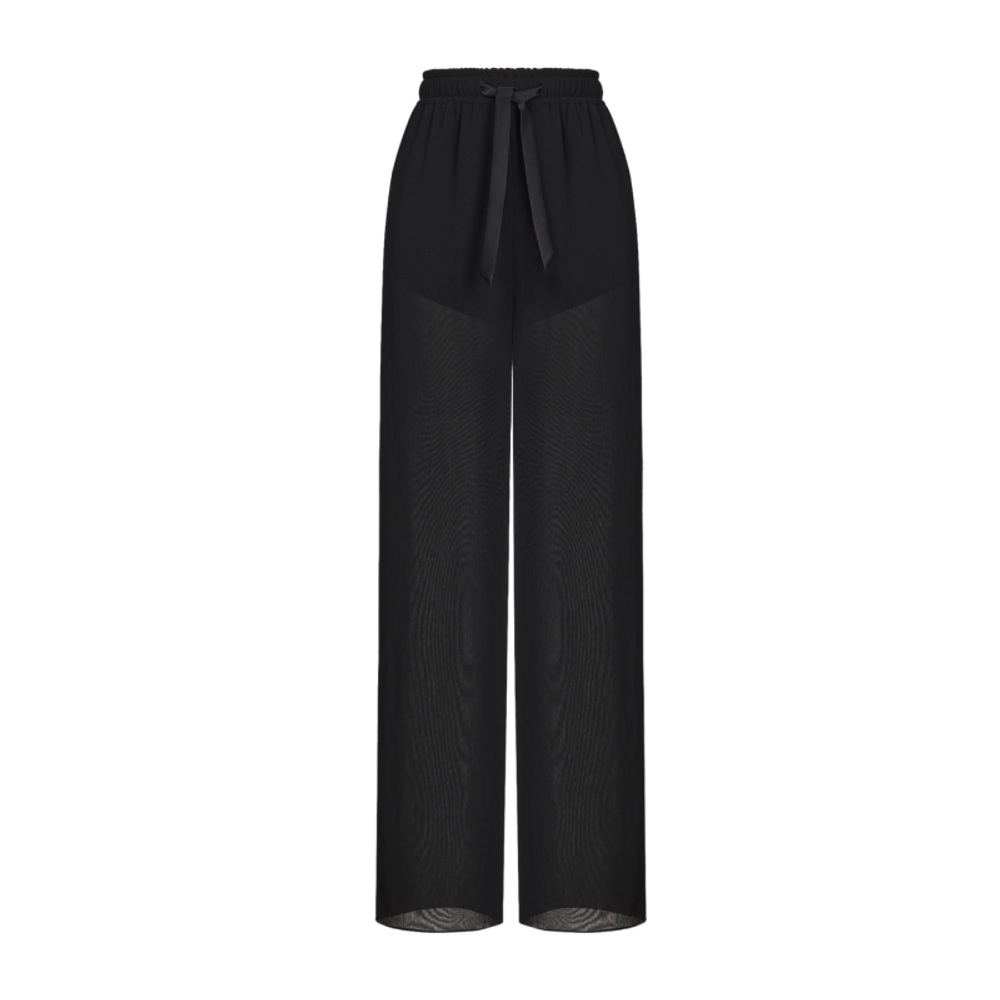 Брюки из шифона с принтом