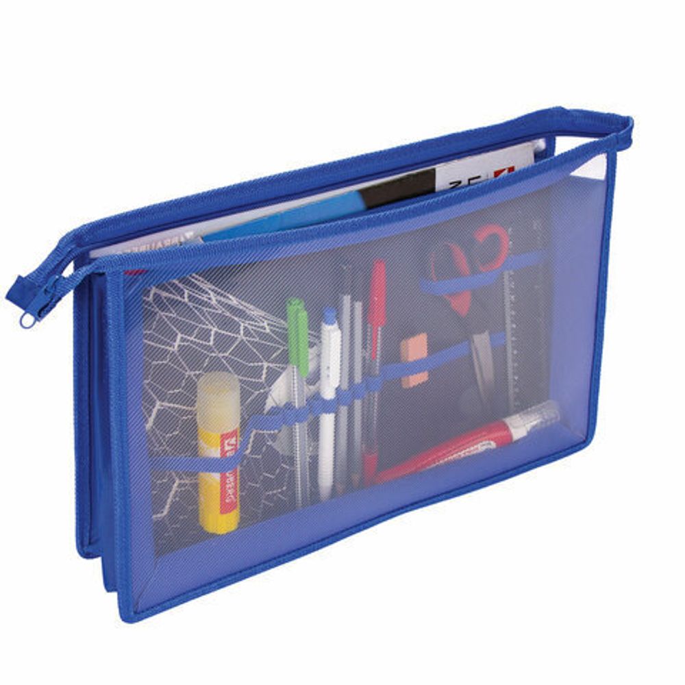 Папка для труда BRAUBERG А4, 2 отделения, молния сверху, органайзер, "Goal", 270154