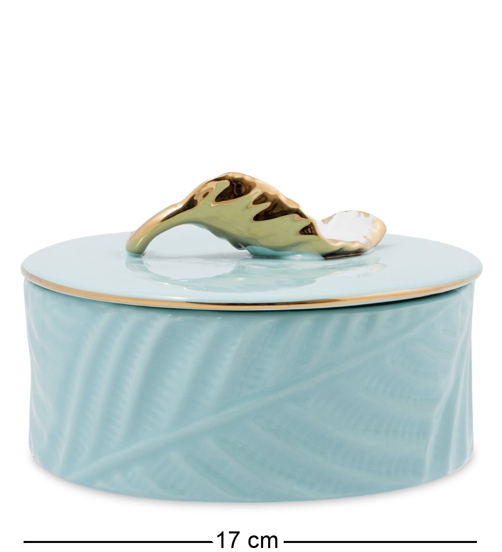 OS-181/3 Декоративная ваза с крышкой Коллекция «Листья»