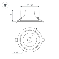 Светильник LTD-LEGEND-R230-35W Day4000 (WH, 50 deg) (Arlight, IP20 Металл, 3 года) 027319(1)