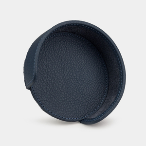 Подставка под подстаканники кожаная синего цвета