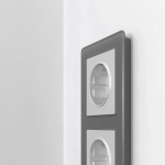 Рамка на 2 поста Acrylic (графит) W0022704