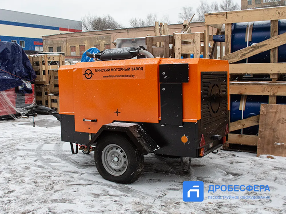 Дизельный винтовой компрессор ММЗ-ПВ 6/0,7 на шасси