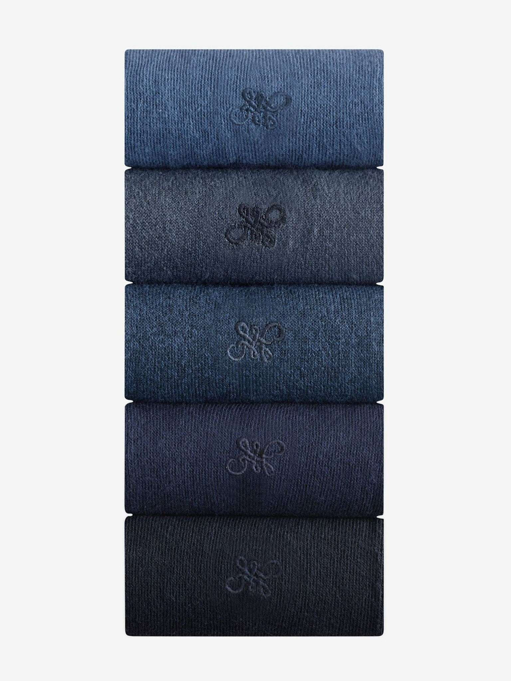 Носки хлопковые для мальчика Next Q61-833, 5 шт., Черный, Синий, Серый