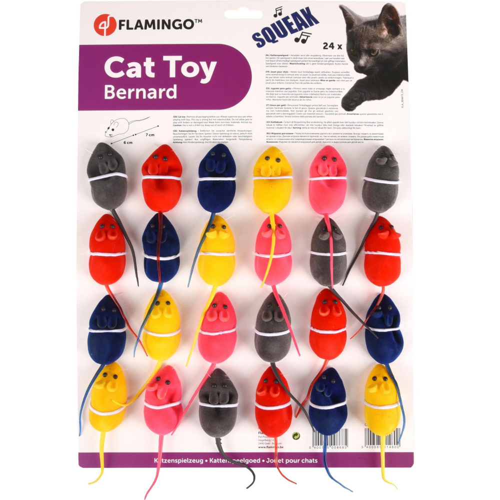 Игрушка для кошек Flamingo Bernard, 24 шт.