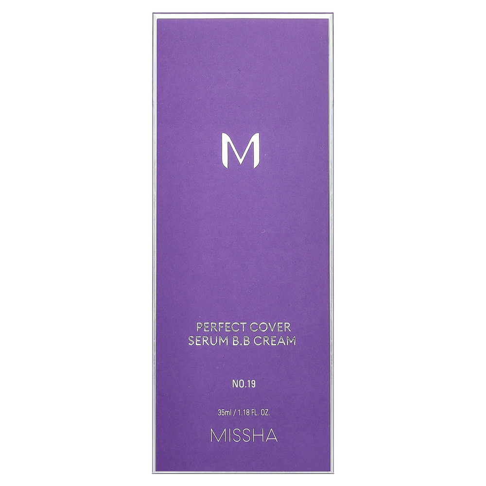 Missha, Perfect Cover Serum, BB-крем, № 19, слоновая кость, 35 мл (1,18 жидк. унции)