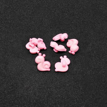 Т182   декор пришив.элемент, 15 мм, цв.розовый, улитка