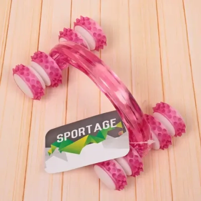 Массажер для тела роликовый «Дуга - Indigo» 13*9*7 см, розовый