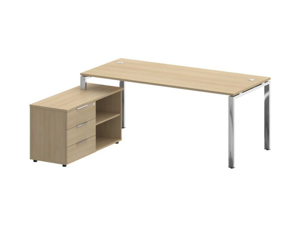 Стол с тумбой для руководителя на металле Metal System Direct (Металл Систем Директ) 1620