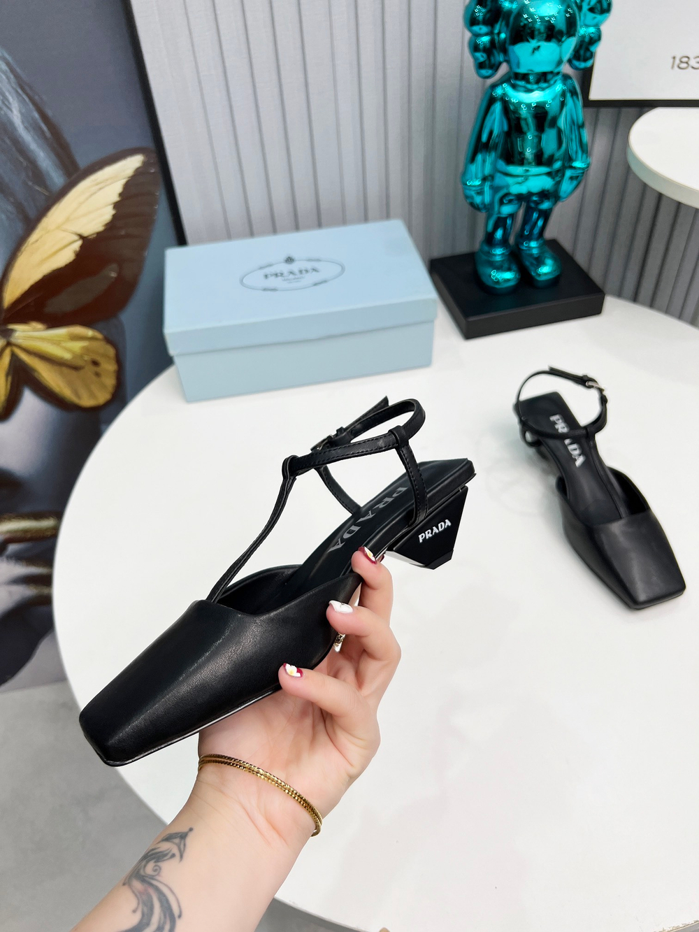 Prada Satin Slingback Pumps