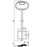 Заготовка сувальдного ключа 14467 MET13DP