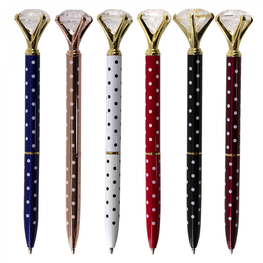 Ручка подарочная шариковая Alingar, синяя, 1.0 мм, металлический корпус, поворотный механизм, "Кристалл 2", ассорти, карт. уп.