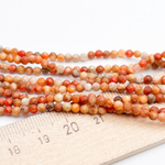 Коралл окаменелый граненый, размер около 3-3,1 мм, цена за отрезок 19 см (1/2 нити)