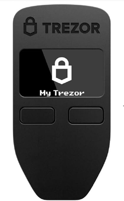 Trezor Model One — Оригинальный аппаратный криптокошелек. Безопасное хранение Bitcoin и управление тысячами монет и токенов. Простой интерфейс, быстрая настройка (черный)