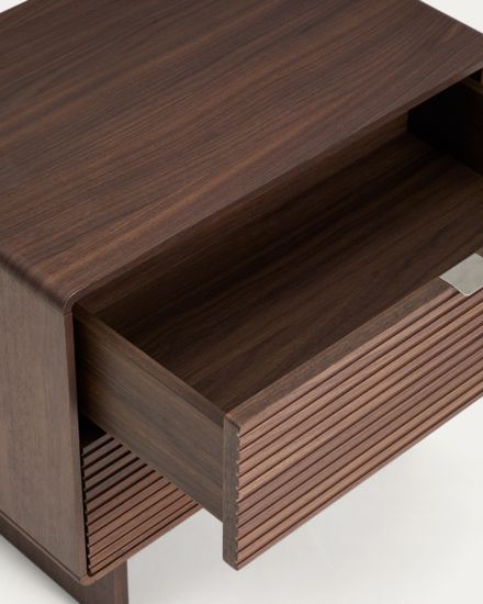 Прикроватная тумбочка Norlen с 6 ящиками шпон ореха 60 x 52 см