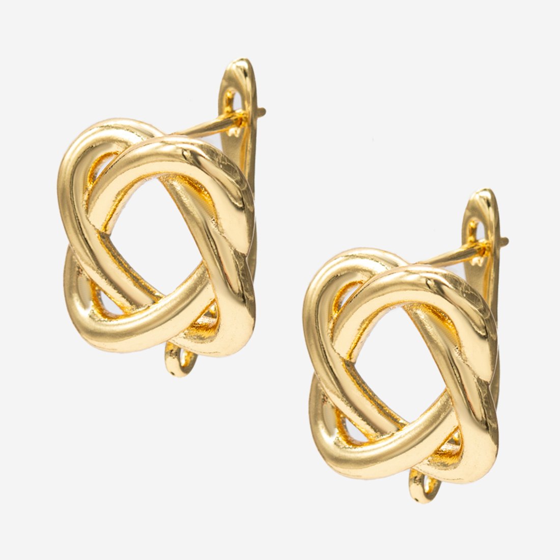 Швензы "Узел", 16,5мм, позолота