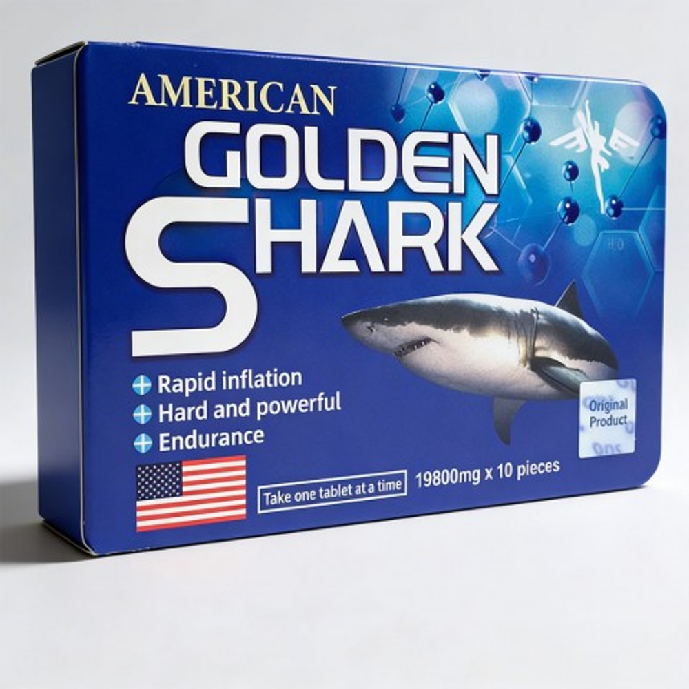 Мужской возбудитель American Golden Shark (10 таб)