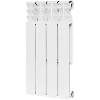 Радиатор биметаллический ROMMER Optima Bm 500 - 4 секции (подключение боковое, цвет белый)