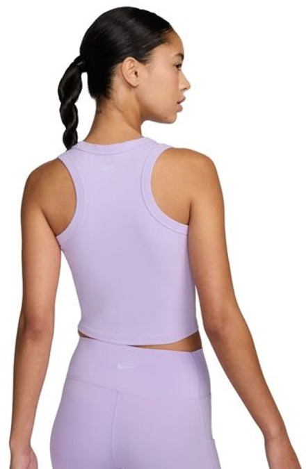 Топ теннисный Nike One Fitted Dir-Fit Short Sleeve Crop Tank - lilac bloom/black