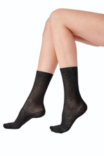 Набор из 2 пар бамбуковых носков - однородных и в рубчик (Размер: 36-42) (Цвет: синий)