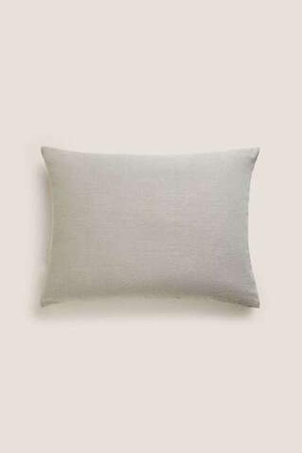 ZARA HOME ЛЬНЯНОЙ ЧЕХОЛ ДЛЯ ДЕКОРАТИВНОЙ ПОДУШКИ XXL, СВЕТЛО-ЗЕЛЕНЫЙ