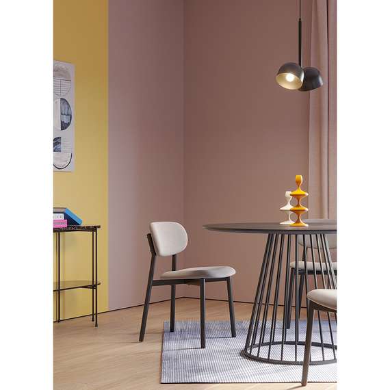 Стул Round, дымчато-серая рогожка