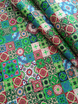 Ткань бязь плательная, рис. "Пэчворк", ширина 150 см, арт. 123