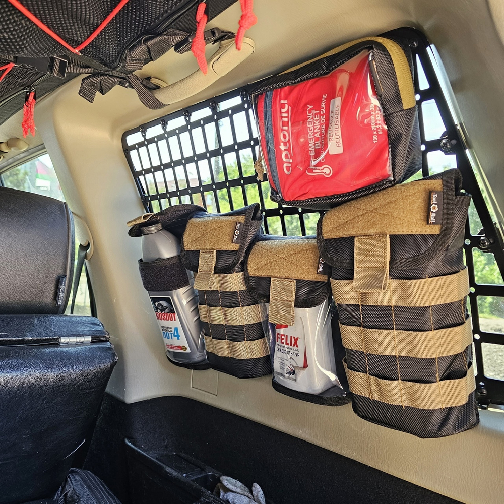 Металлическая MOLLE/PALS панель в оконный проем багажника Nissan Patrol Y61 левая