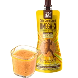 Супер-снек ЧИА ОМЕГА-3 «Ананас + Банан» 150 г — густой десерт с семенами чиа в стакане