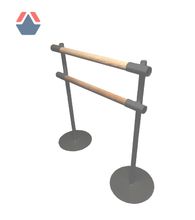 Хореографический станок мобильный 2х-рядный Евро-1000 Рондо СЕРЫЙ МУАР в сборе СНЯТО С ПР-ВА