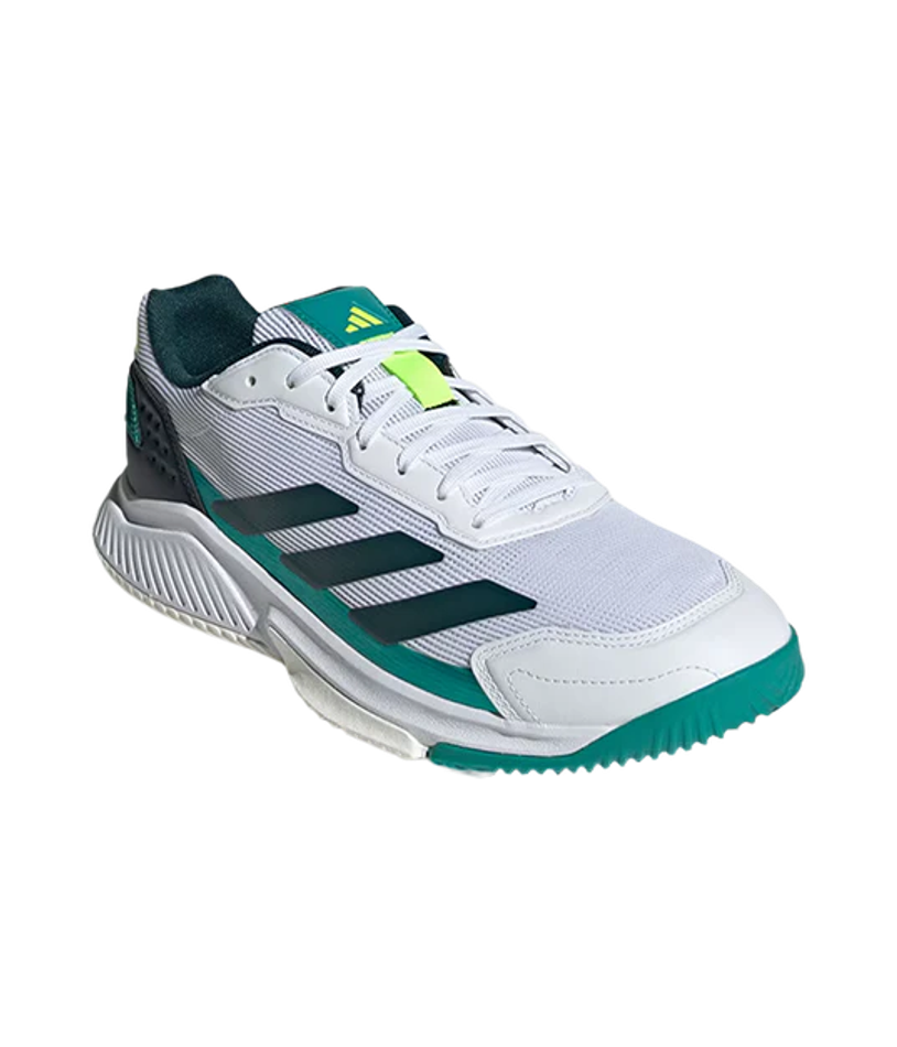Кроссовки для падел Adidas Courtquick Padel M Белые/Зелёные 2025 | Мужская спортивная обувь