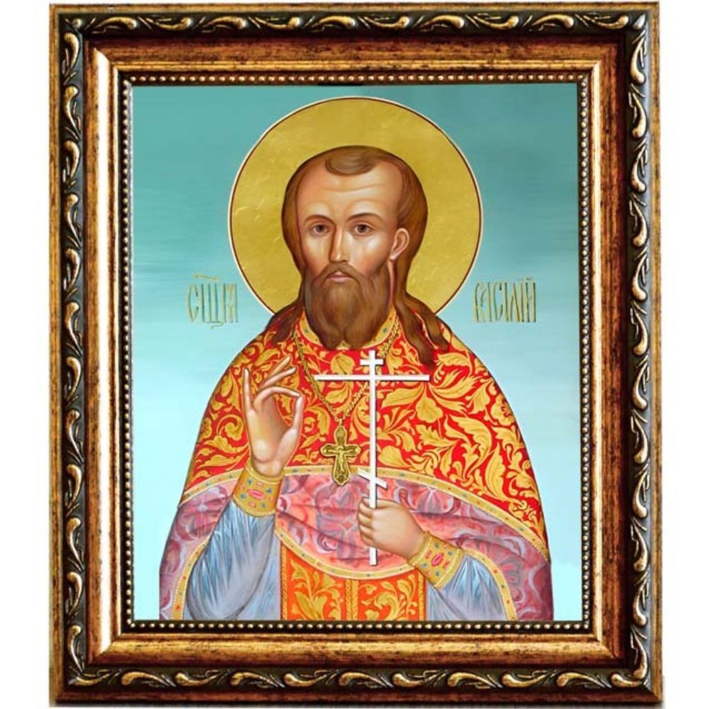 Василий Виноградов священномученик пресвитер. Икона на холсте.