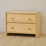 Прикроватная тумба Раст из сосны с 2 ящиками, 52х30х40 см, в скандинавском стиле, натуральная отделк