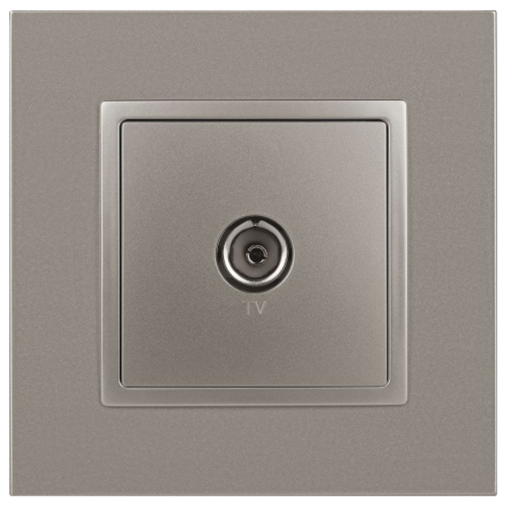 Розетка ЭРА Elegance 14-3101-16 TV одиночная, титан