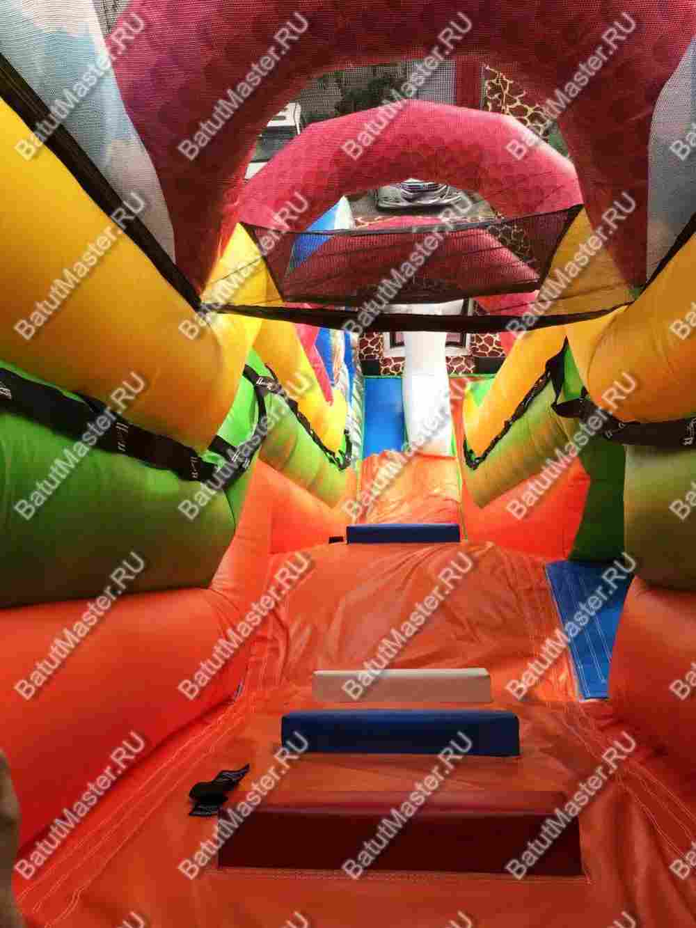 Коммерческий надувной батут "Большой зверинец" 9*5,5*7,7 м