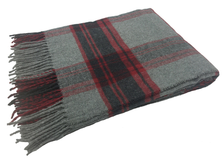 Плед Babilona grey/red