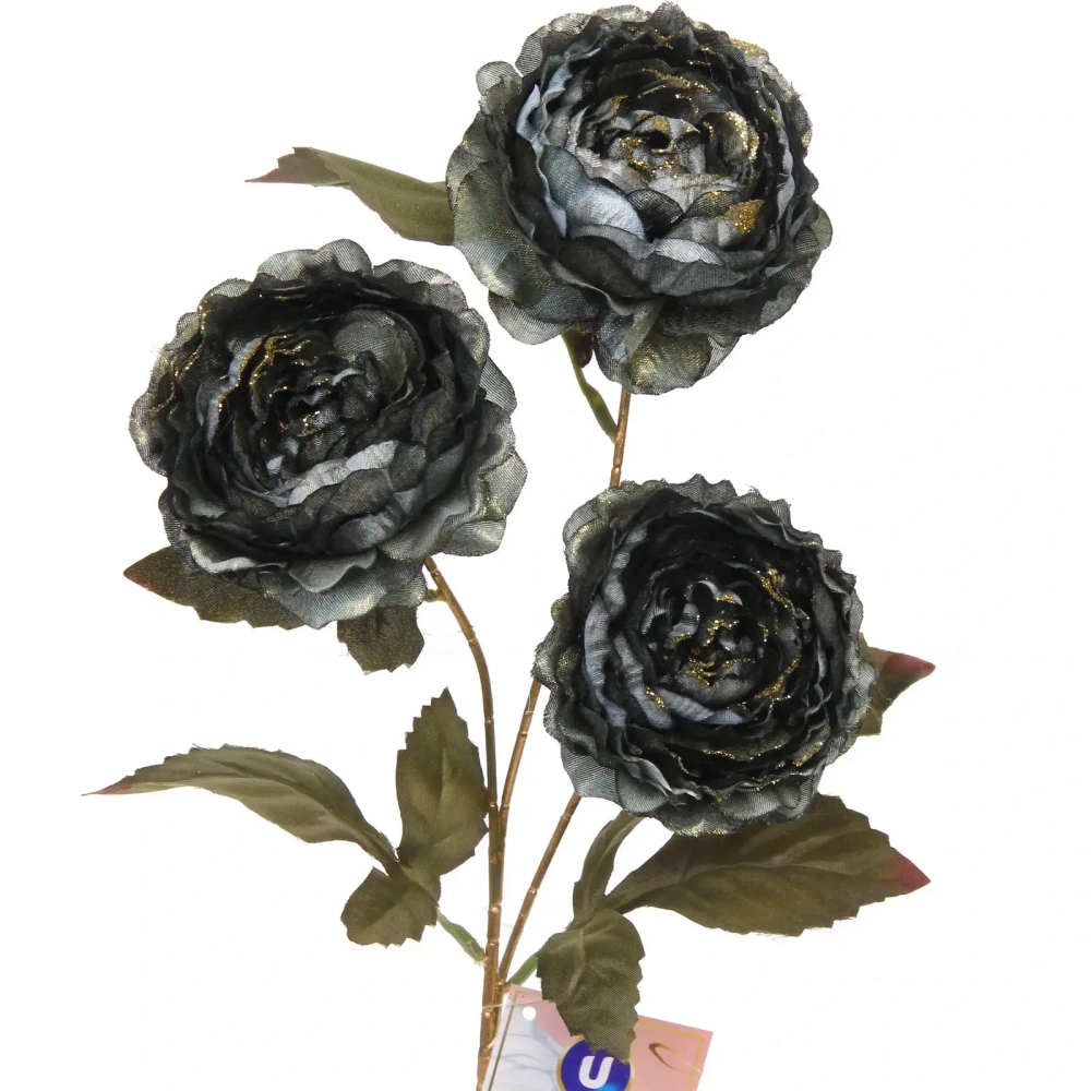 Искусственные цветы «FLOWERS GLAMOUR» 63см Пионы 3 цветка зеленые