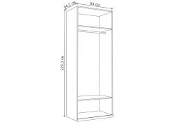 Шкаф Вестра белый шагрень комплектация 1