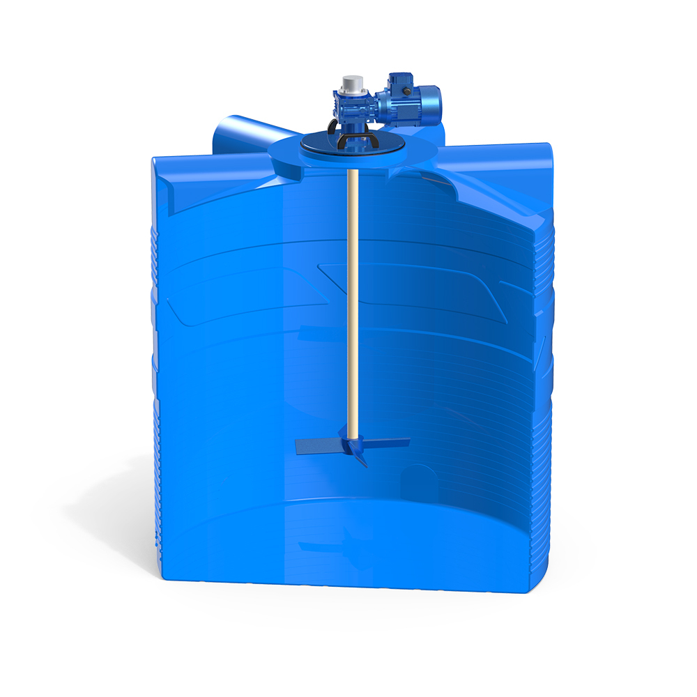 Ёмкость с лопастной мешалкой Полимер-Групп V 2000 л. вертикальная (1380x1380x1753см;) - арт.559198