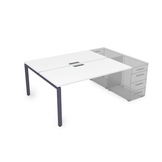 СТБ-П.979 Стол системы БЕНЧ на 2 рабочих места, приставной (1400*1435*750)