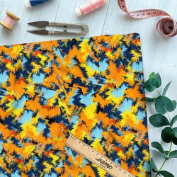 Ткань блэкаут отражение осени в реке