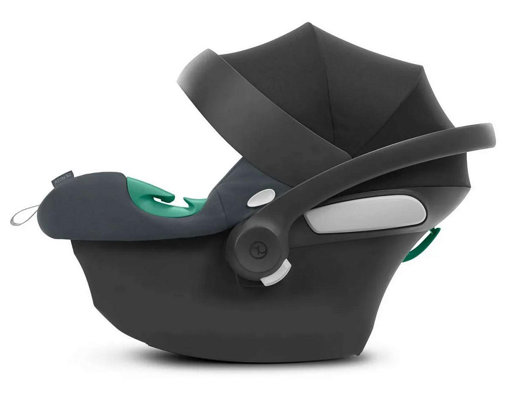 Коляска 3 в 1 Cybex Priam IV Chrome Brown complete и автокресло Aton B2 i-Size Steel Grey Leaf Green