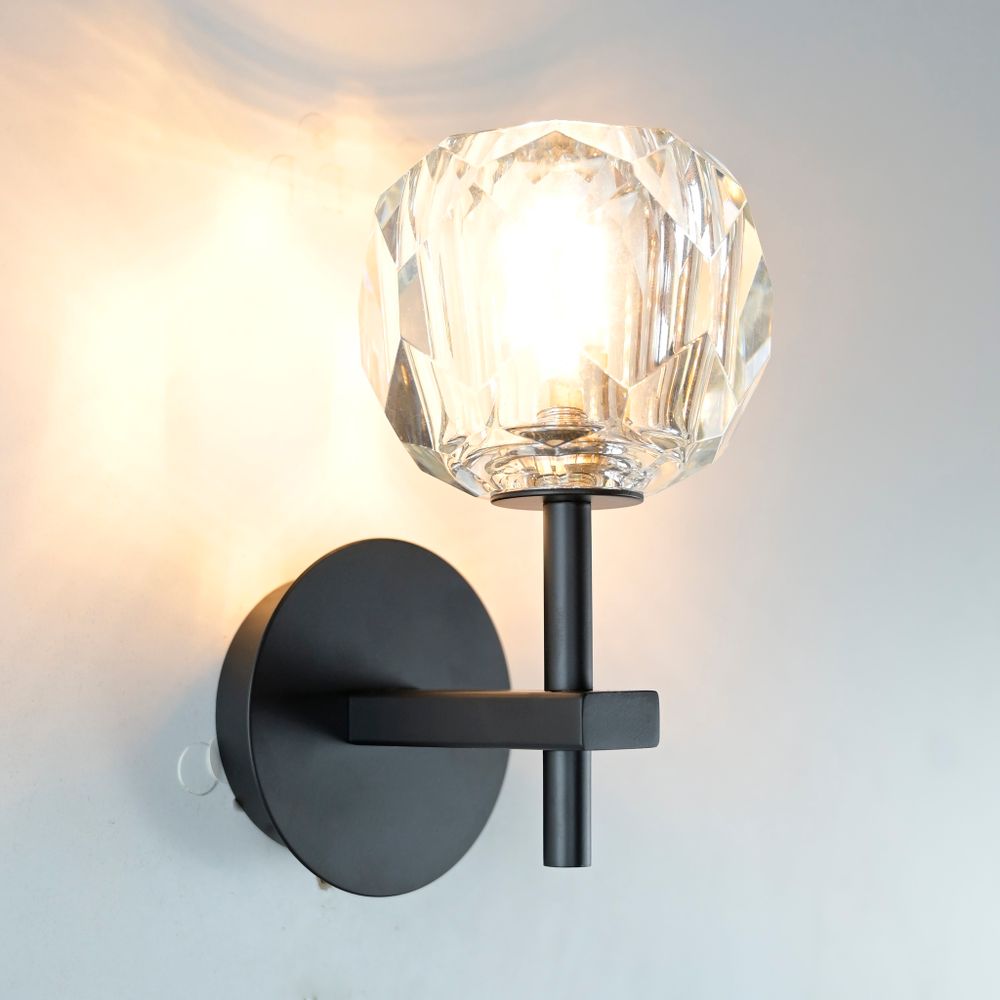 Бра Boule De Cristal Single Sconce Black By Imperiumloft