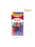 Мелки восковые 8цв. Crown ArtStory, круглые, выкручивающийся стержень, ПВХ