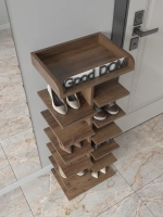 Обувница напольная высокая деревянная в прихожую